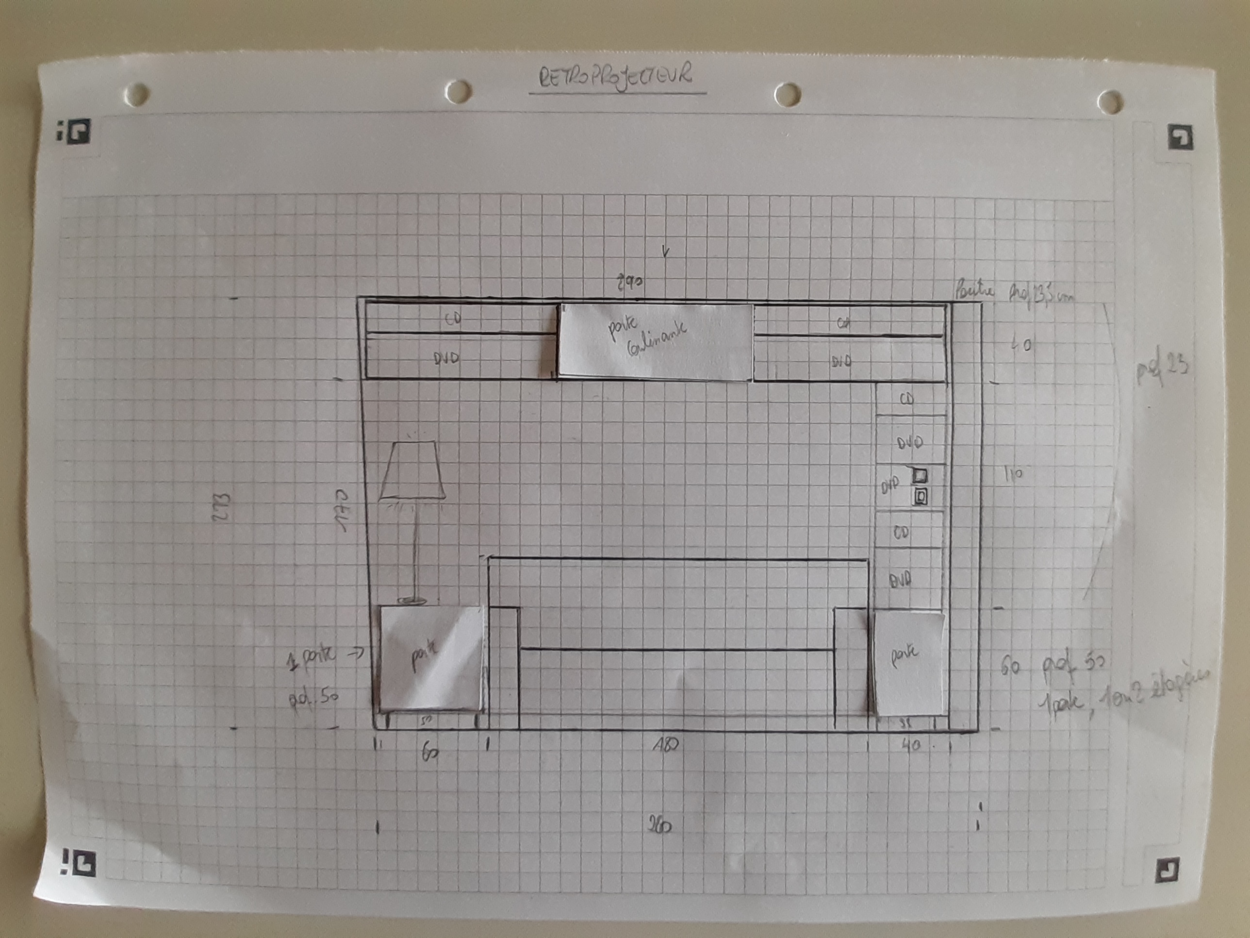 Arche hifi, dvd et rétroprojecteur