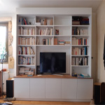 Meuble tv bibliothèque écran homecinéma